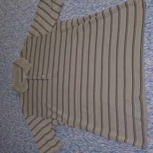 Eddie Bauer Men's Travex Polo Shirt Gray and Blue Size L